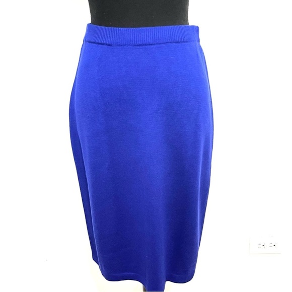 Liz Claiborne Collection knit tunic skirt set Royal Blue Y2K Excellent Condition - Picture 6 of 13